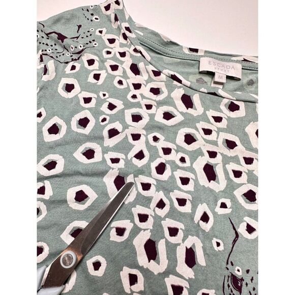 Escada Sport Women's Leopard Print Crewneck T-shirt Medium - Picture 4 of 6